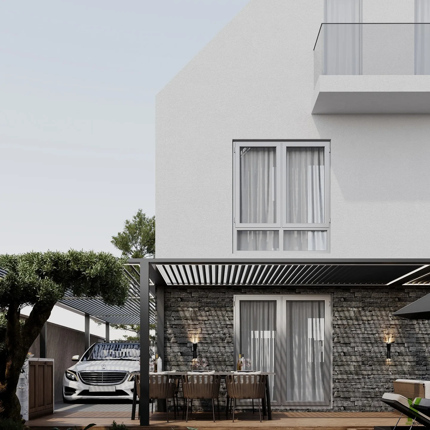 Vilë individuale, Vjenë, Austri — Fasada
