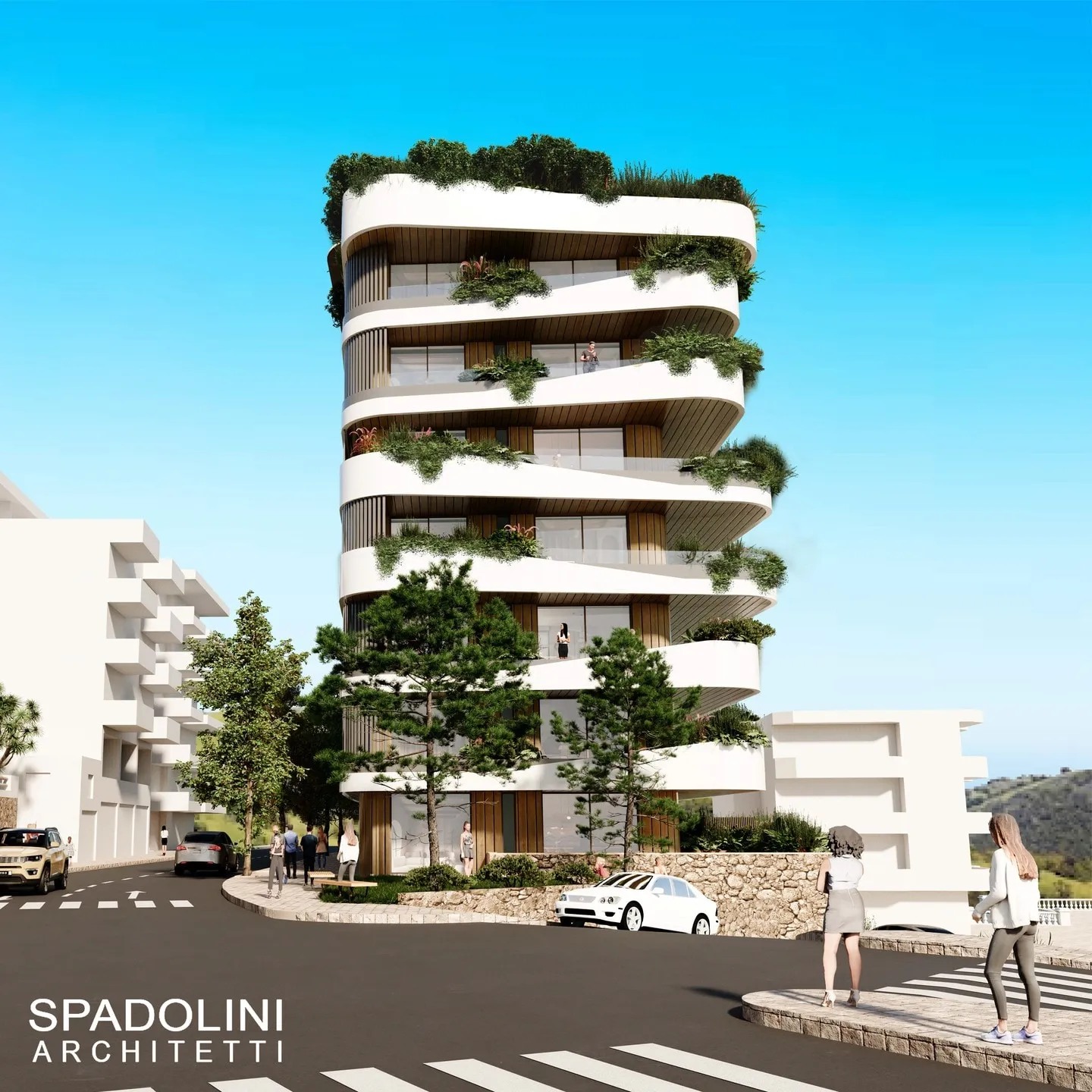 Godinë banimi dhe hoteli — Versioni alternativ i fasadës